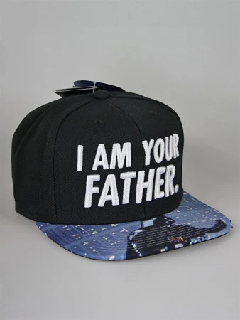 Auslauf 🔥 Starter Star Wars: Snapback Cap "3D Logo - I AM YOUR FATHER" - Schwarz / Weiß ✔️