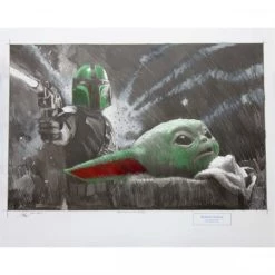 Coupon 🎉 Star Wars: Original Robert Bailey Zeichnung "Baptism Of Fire" (Unikat) - Medium Size 😍