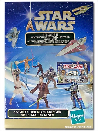 Billig 👏 Star Wars: Episonde II - Hasbro Promotion Poster !!! RARITÄT !!! 🧨