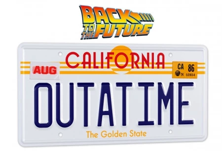 Billig 🔥 Doctor Collector Zurück In Die Zukunft: DeLorean Nummernschild "Outatime" - Replik 🔥